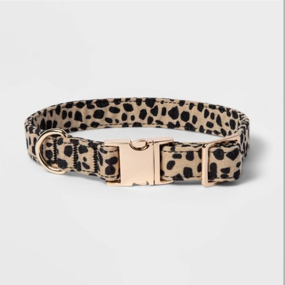 Set of 2 XS Boots & Barkley Leopard Print Dog Collars - Size XS